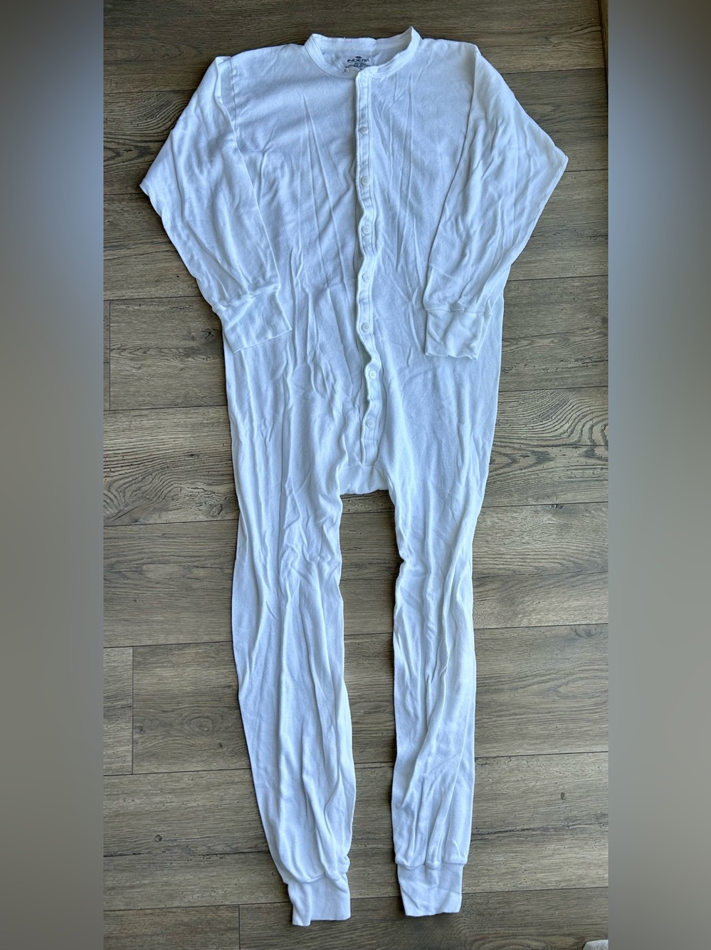 Indera White One-Piece Thermal Jumpsuit